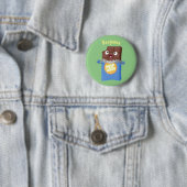 かわいいハッピーチョコレートキャンディバー漫画のキャラクター 缶バッジ (インサイチュ)