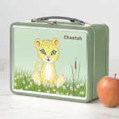 かわいいハッピーチートヒョウの森 メタルランチボックス (インサイチュ)