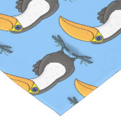 かわいいハッピートゥーカン漫画イラストレーション ショートテーブルランナー (コーナー)