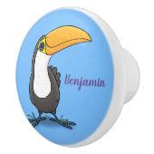 かわいいハッピートゥーカン漫画イラストレーション セラミックノブ (右)