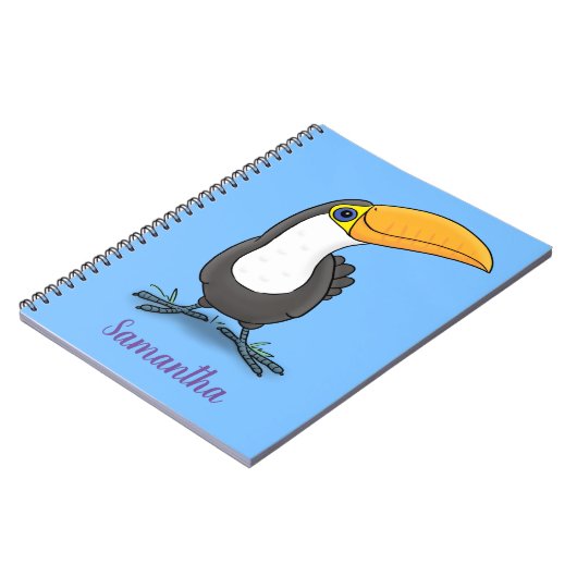 かわいいハッピートゥーカン漫画イラストレーション ノートブック (左側)