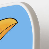 かわいいハッピートゥーカン漫画イラストレーション ピックルボールラケット (左詳細)