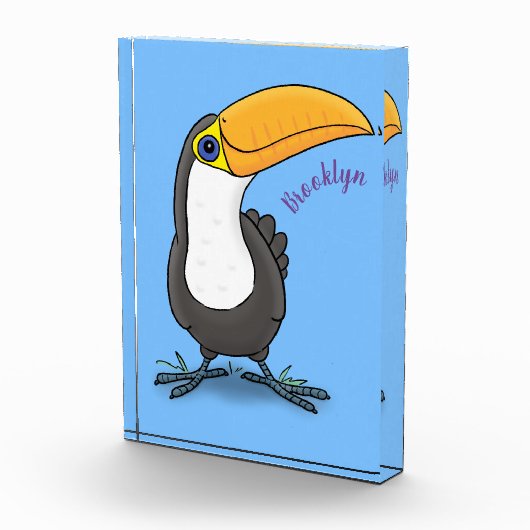 かわいいハッピートゥーカン漫画イラストレーション フォトブロック (右)