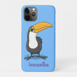 かわいいハッピートゥーカン漫画イラストレーション iPhone 11 PROケース