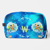 かわいいハッピートルボーイ海ブルーネーム ドップキット (正面)