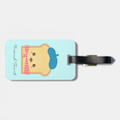 かわいいハッピートーストフランスのー ラゲッジタグ (裏面横)