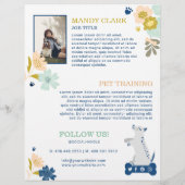 かわいいハッピードッグフローラ植物海軍ペットサービス チラシ (裏面)