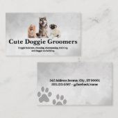 かわいいハッピードッグ座る 名刺 (正面/裏面)