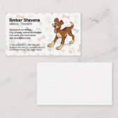 かわいいハッピードッグ |犬のパターン 名刺 (正面/裏面)