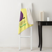 かわいいハッピーナスのナスの漫画イラストレーション シェルパブランケット (インサイチュ)