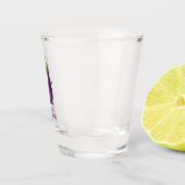 かわいいハッピーナスのナスの漫画イラストレーション ショットグラス (右)