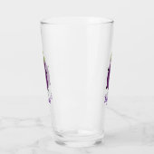 かわいいハッピーナスのナスの漫画イラストレーション タンブラーグラス (左)