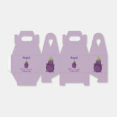 かわいいハッピーナスのナスの漫画イラストレーション フェイバーボックス (折り畳みなし)