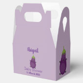 かわいいハッピーナスのナスの漫画イラストレーション フェイバーボックス (オープン)