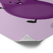 かわいいハッピーナスのナスの漫画イラストレーション ポスター (角)