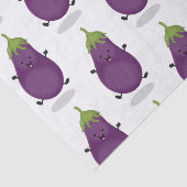 かわいいハッピーナスのナスの漫画イラストレーション 薄葉紙 (詳細)