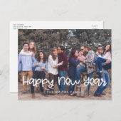 かわいいハッピーニューイヤーの休日の写真 ポストカード (正面/裏面)