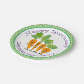かわいいハッピーニンジン漫画イラストレーション ペーパープレート (アングル)