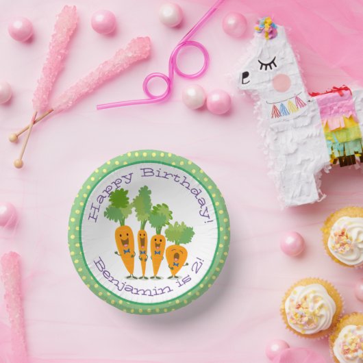 かわいいハッピーニンジン漫画イラストレーション ペーパーボウル (パーティー)