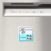 かわいいハッピーネコカスタムズ食洗機 マグネット (インサイチュ (食洗機))