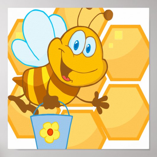 かわいいハッピーハチミツ ポスター (正面)