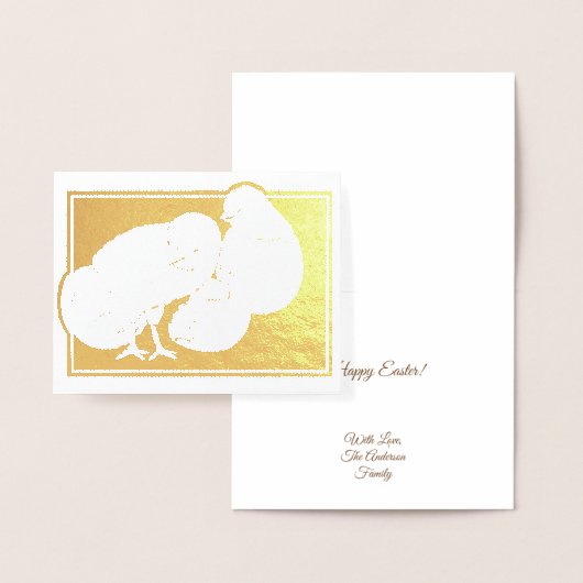 かわいいハッピーハッチイースターエッグ 箔カード (ディスプレー)