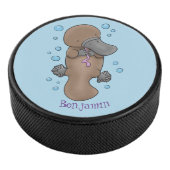 かわいいハッピーハッピーベビーのカートゥーイラストレーション アイスホッケーパック (3/4)