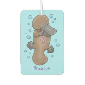 かわいいハッピーハッピーベビーのカートゥーイラストレーション カーエアーフレッシュナー (正面)