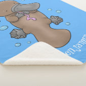 かわいいハッピーハッピーベビーのカートゥーイラストレーション シェルパブランケット (3/4)