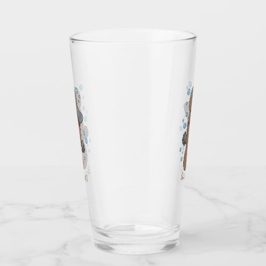 かわいいハッピーハッピーベビーのカートゥーイラストレーション タンブラーグラス (右)