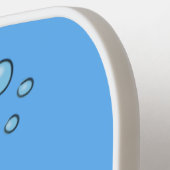 かわいいハッピーハッピーベビーのカートゥーイラストレーション ピックルボールラケット (左詳細)