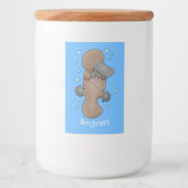 かわいいハッピーハッピーベビーのカートゥーイラストレーション フードラベル (正面)