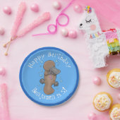 かわいいハッピーハッピーベビーのカートゥーイラストレーション ペーパープレート (パーティー)