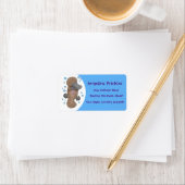 かわいいハッピーハッピーベビーのカートゥーイラストレーション ラベル (インサイチュ)