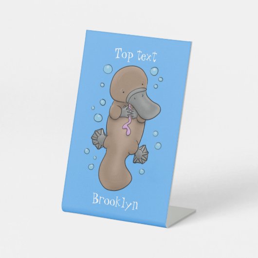 かわいいハッピーハッピーベビーのカートゥーイラストレーション 台座サイン (正面)