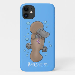 かわいいハッピーハッピーベビーのカートゥーイラストレーション iPhone 11 ケース