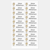 かわいいハッピーハムスターとピーナッツの漫画パーソナライズされた ラベル (シート)