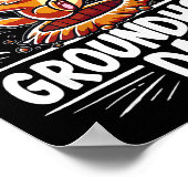 かわいいハッピーハムスターの日 2月2日 フィルスのホリデー ポスター (角)