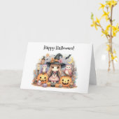 かわいいハッピーハロウィン♪ カード (黄色い花)