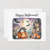 かわいいハッピーハローウィンかわいい ポストカード (正面/裏面)
