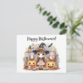 かわいいハッピーハローウィンかわいい ポストカード (スタンド正面)
