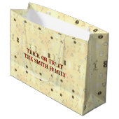 かわいいハッピーハローウィンのトリックまたはトリート ラージペーパーバッグ (正面アングル)