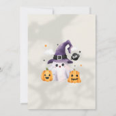 かわいいハッピーハローウィンイラストレーションパーティー 招待状 (裏面)