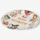 かわいいハッピーハローウィンキッズコスチュームパーティー ペーパープレート (アングル)