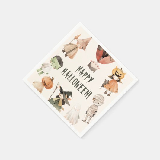 かわいいハッピーハローウィンキッズパーティーペーパーナプキン スタンダードカクテルナプキン (角)
