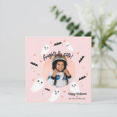 かわいいハッピーハローウィンフォトカード 招待状 (スタンド正面)