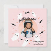 かわいいハッピーハローウィンフォトカード 招待状 (正面)