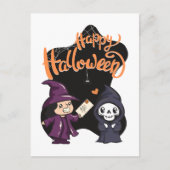 かわいいハッピーハローウィンメール ポストカード (正面)