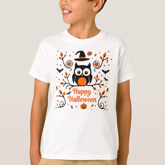 かわいいハッピーハローウィン Tシャツ (正面)