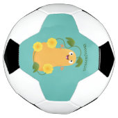 かわいいハッピーバターナットカボチャのグルドマンガ サッカーボール (回転)